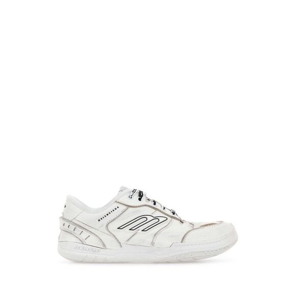 BALENCIAGA Shoes - Balenciaga Women White Leather Hamptons Sneakers